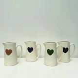 Pichet cœur gm rose L17,8 P12,5 H21,3cm