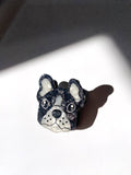 Hand Painted Frenchie Dog Claw Hair Clip | Eco-Friendly