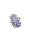 Hand Painted Hamsa Hand Claw Hair Clip | Eco-Friendly: White