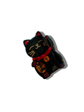 Hand Painted Lucky Cat Claw Hair Clip | Eco-Friendly: Black