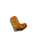 Western Cowboy Boot Claw a mano pintada a mano | Eco: Brown