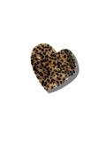 Pinze per capelli acetato a forma di cuore: leopardo