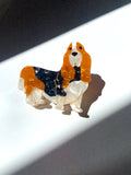 Hand Painted Basset Hound Dog Hair Clip | Eco-Friendly