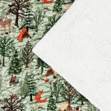 Plaid polaire Lodge Wood Sherpa vert chêne: Chêne vert / 130 x 150 cm