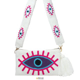 Pochette I Evil Eye I Ecru & rose