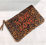 Pochette Léopard velours I Love Love
