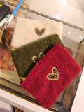 Clutch mit Leopardenherz I Mehrere Farben