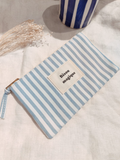 Striped pouch I Magic kiss Blue