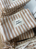 Striped pouch I Magic kiss beige