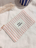 Striped pouch I Magic kiss pink