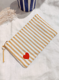 Κίτρινο Heart Stripes Pocket