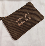 Custodia in velluto Ti amo moltissimo I Khaki