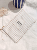 Gingham-Clutch I Mon petit ChouChou Beige