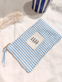 Gingham-Clutch I Mon petit ChouChou Blau