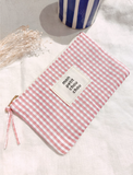 Gingham-Clutch I Mon petit ChouChou Pink