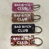 Porte-clés à paillettes I BAD BITCH CLUB Fuchsia