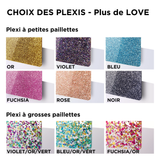 Porte-clés à paillettes I RIEN À FOUTRE Violet