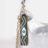 Porte-clés bohème avec perles et œil protecteur: MULTI