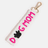 Porte-clés perlé Maman Chien: MULTI