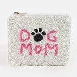 Porte-monnaie Chien Maman à Perles de Graines: MULTI