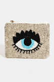 Porte-monnaie Evil Eye perlé: MULTI