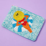 Porte-monnaie en perles "Sunbathing Pool Lady Seed".: MULTI