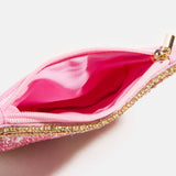 Porte-monnaie en perles de verre en forme de coupe de champagne et de tranches de fruits: MULTI