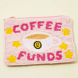 Porte-monnaie perlé "Coffee Funds And Stars Seed": MULTI