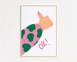 Pouce en l'air Ok Imprimer: Sans cadre / A1