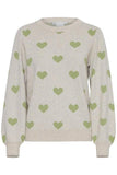 Pull Brielle I Ecru & Vert