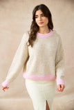 Pull Cléo I Beige & rose