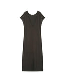 ROBE MI-LONGUE PEACE KAKI