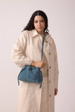 SAC CUIR SUEDE TESSA BLEU ORAGE