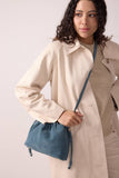 SAC CUIR SUEDE TESSA BLEU ORAGE