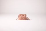 SAC CUIR SUEDE TESSA ROSE BONBON