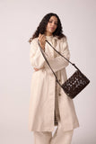 SAC TRESSÉ CUIR VERNIS CHOCOLAT GEORGIA