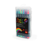 SET DE 12 FEUTRES PINCEAUX - BRUSH MARKERS - BRIGHT COLOURS