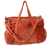 Terracotta velvet bowling weekend bag 