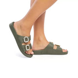 BARRA flat sandals - KAKI