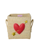 Small Square Raffia Basket - Nature