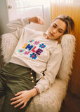 Smile I Sweatshirt Heather Beige