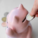 TIRELIRE ROSE CHAT PORTE-BONHEUR HF