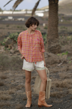 TOP SIMONE CARREAUX ORANGE