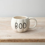 BOO Pumpkin Mug, White