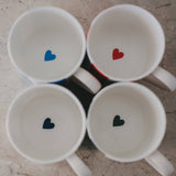 Tasse à rayures vertes