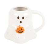 Tasse d'Halloween en forme de fantôme avec citrouille