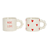 Tasse décor cœur "More Love" en porcelaine