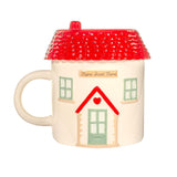 House shaped mug with lid