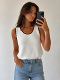 Top Camélia I Noir