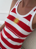 Top Soleil I Rouge & Blanc